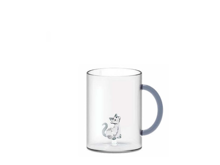 Tazza mug in vetro borosilicato con soggetto Gatto WD Lifestyle