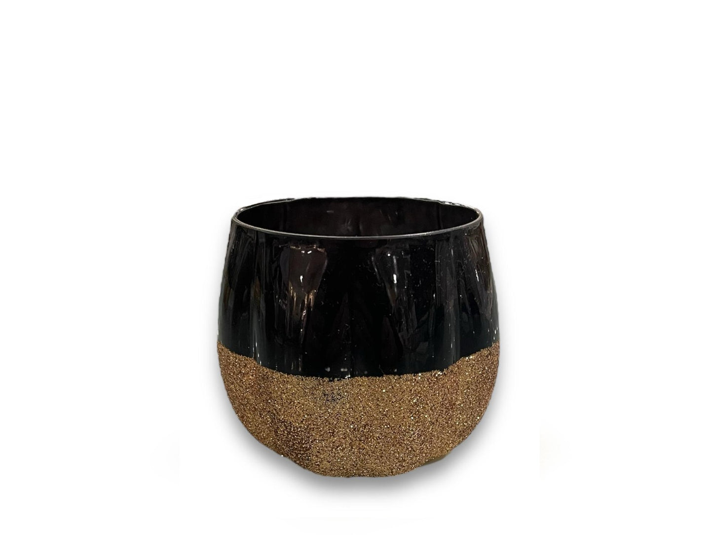 Porta Tealight black e gold glitter Cm 7xh7 unamoredicasa l Acquista su Un Amore di Casa Shop