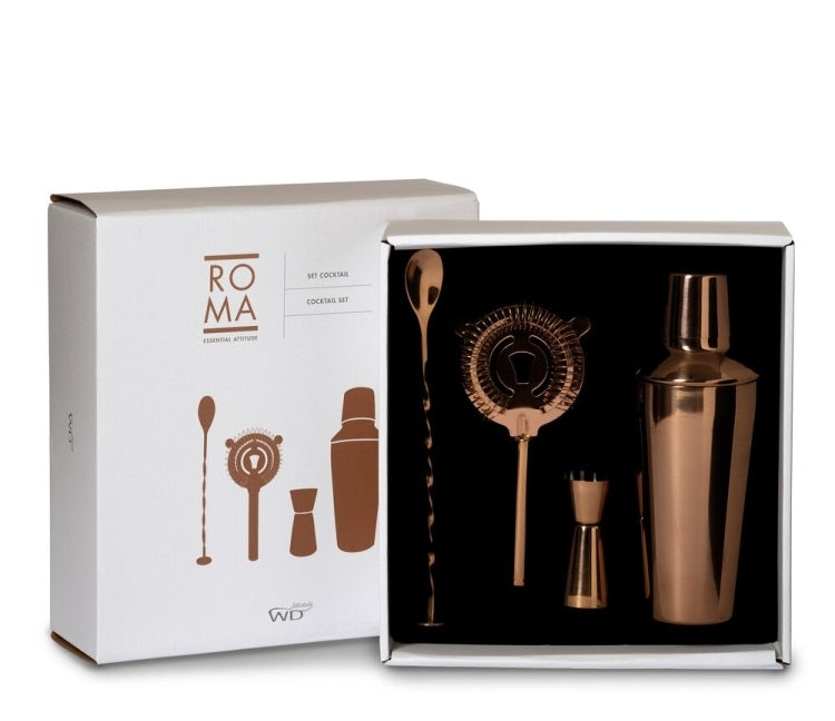 Set cocktail in acciaio inox effetto rame WD Lifestyle