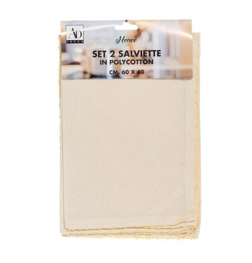 Set 2 Salviette 60x40cm polycotton Hence 62827 Ad Trend