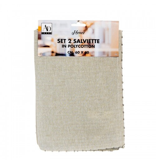 Set 2 Salviette 60x40cm polycotton Hence 62827 Ad Trend