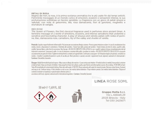 Profumatore d'ambiente vetro diff rosa legno 50ML PETALI DI ROSA