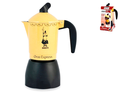 Caffettiera alluminio New Orzo exspress gialla da 2 e 4 tazze l Acquista su Un Amore di Casa Shop