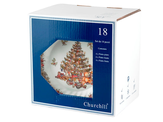 Servizio tavola decoro Natale 18pz etw Seasons Greetings Churchil