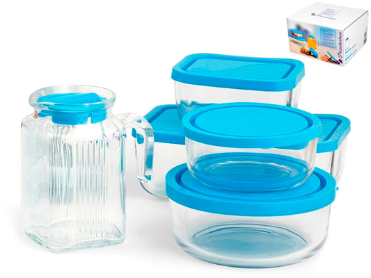 Set 5 pezzi snack in vetro con coperchio Polar Pasabahce