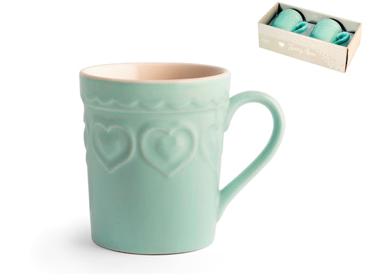 Confezione 2 tazze Mug in stoneware fairy love 320cc utilizzabili in microonde e lavabili in lavastoviglie, firmate H&H Lifestyle l Acquista su Un Amore di Casa 