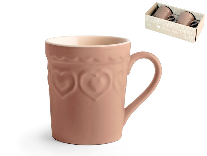 Cf 2 tazze Mug in stoneware fairy love H&H