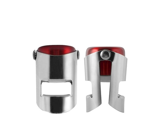 Tappo champagne inox rosso H&H