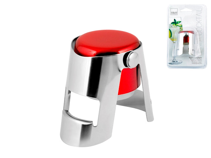 Tappo champagne inox rosso H&H LifeStyle | Acquista su Un Amore di Casa Shop 