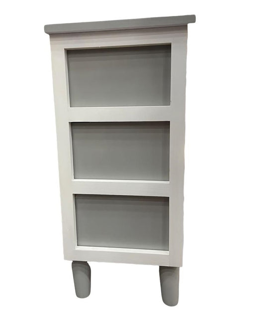 Mobile legno 3 cassetti grigio e bianco 40X29H61 Today Home