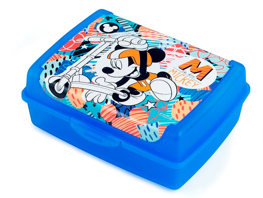 Porta merenda/pranzo PLP Mickey Urban Disney in polipropilene decorato cm 17x13x6,5 h. lavabile in lavastoviglie Lulabi