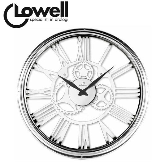 Orologio parete ingranaggi acciaio 21459 Lowell